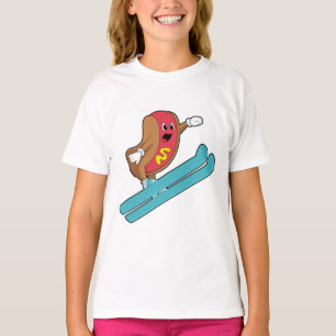 Hotdog as Ski jumper with Ski.PNG T-Shirt