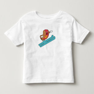 Hotdog as Ski jumper with Ski.PNG Toddler T-Shirt