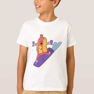 Hotdog as Snowboarder with Sonowboard T-Shirt