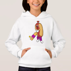 Hotdog at Cricket with Cricket bat