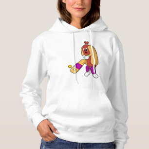 Hotdog at Cricket with Cricket bat Hoodie
