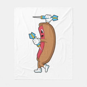 Hotdog at Darts with Dart.PNG Fleece Blanket