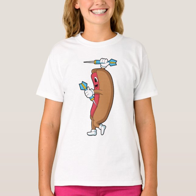 Hotdog at Darts with Dart.PNG T-Shirt (Front)