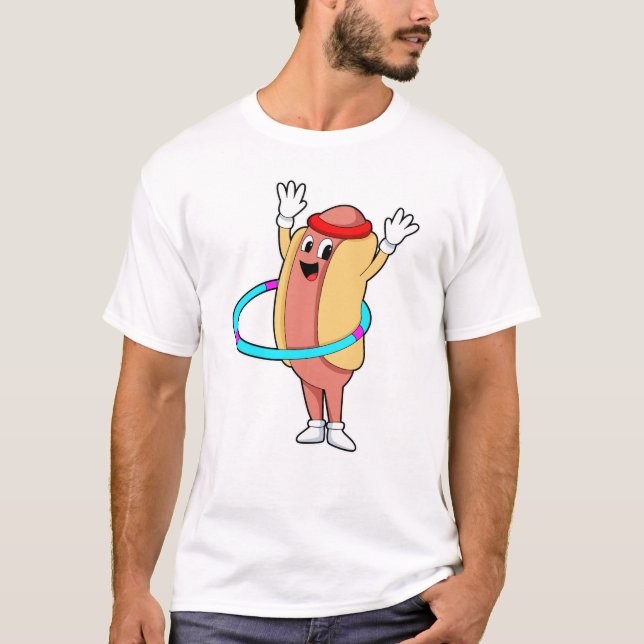 Hotdog at Fitness with Flywheel T-Shirt (Front)