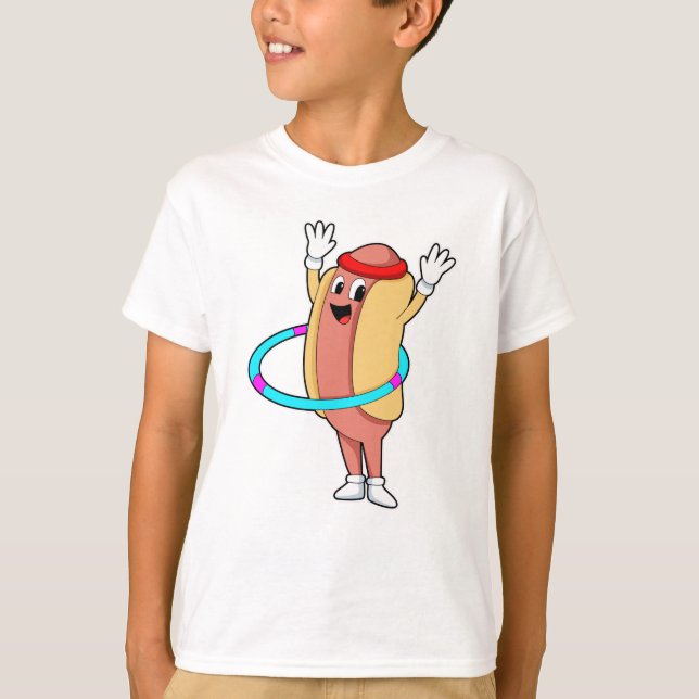 Hotdog at Fitness with Flywheel T-Shirt (Front)