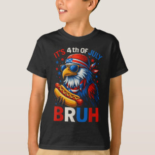 Hotdog Bruh 4th Of July Boys Kids Fourth Of July B T-Shirt
