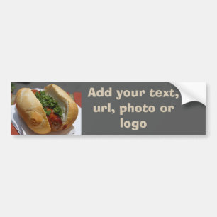 HotDog BumperSticker(change pic/text on the right) Bumper Sticker
