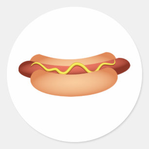 Hotdog Classic Round Sticker