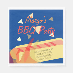 Hotdog Cookout BBQ Birthday Party Napkin