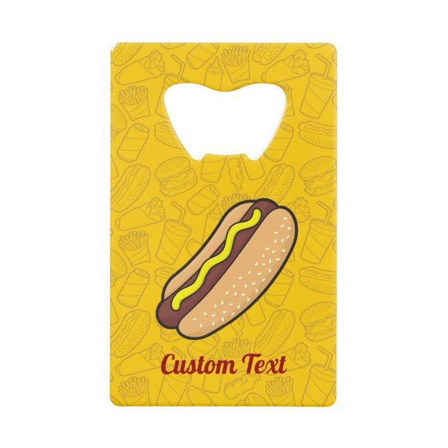 Hotdog Credit Card Bottle Opener (Front)