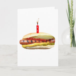Hotdog Deluxe Birthday card