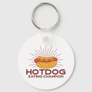 Hotdog Eating Champion Key Ring