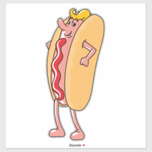 HOTDOG FUNNY DIE-CUT DECAL STICKER BIG FOR CAR