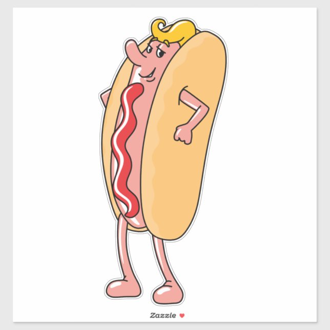 HOTDOG FUNNY DIE-CUT DECAL STICKER BIG FOR CAR (Sheet)
