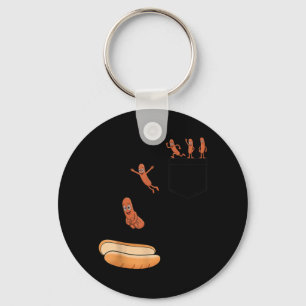 Hotdog High Dive From Poc Funny Bbq Grilling Key Ring
