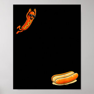 Hotdog high dive funny diving hot dog Hotdog high Poster