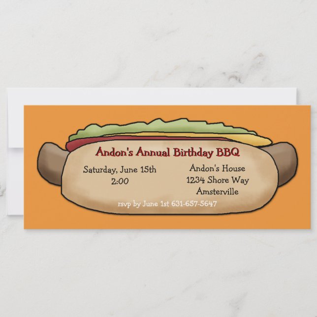 Hotdog Invitation (Front)