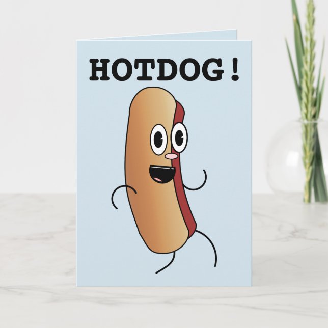 HOTDOG! IT'S YOUR BIRTHDAY FUNNY GREETING CARDS (Front)