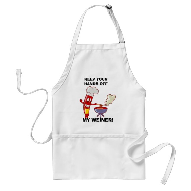 hotdog, KEEP YOUR HANDS OFF, MY WEINER! Standard Apron (Front)