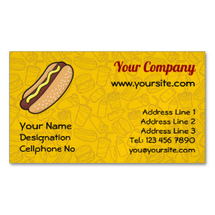 Hotdog Magnetic Business Card