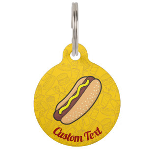Hotdog Pet ID Tag
