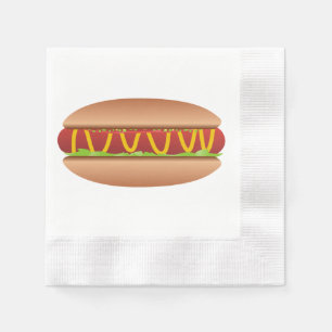 Hotdog picture napkin
