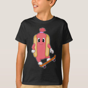 Hotdog Skater Skateboard Sports T-Shirt