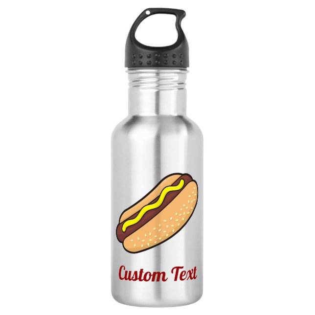 Hotdog Stainless Steel Water Bottle (Front)