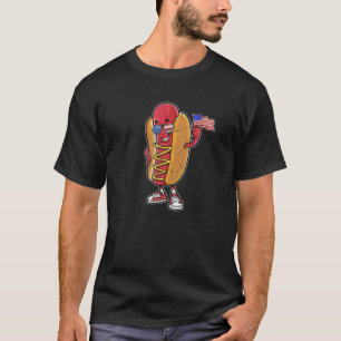 Hotdog Sunglasses American Flag Usa 4th Of July F T-Shirt