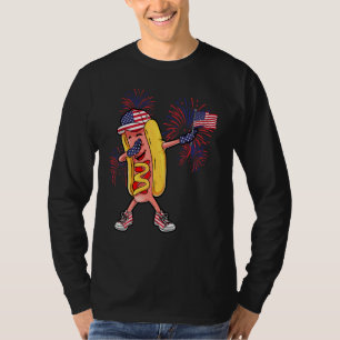 Hotdog Sunglasses American Flag Usa 4th Of July F T-Shirt