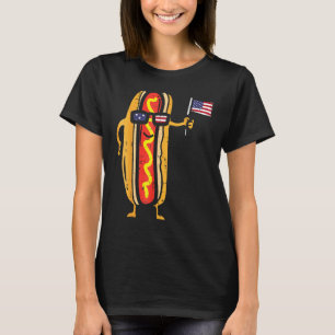 Hotdog Sunglasses American Flag USA  4th Of July F T-Shirt