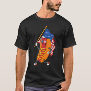 Hotdog Sunglasses American Flag Usa 4th Of July T-Shirt