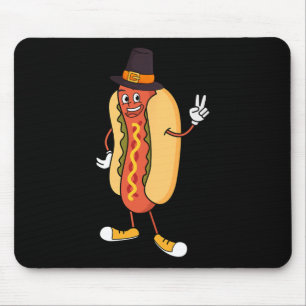 Hotdog Thanksgiving Day Funny Food Fall Autumn Foo Mouse Mat