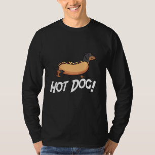 Hotdog Wiener Dachshund Mum Weenie Dad Funny Dog L T-Shirt