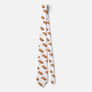 Hotdog with mustard tie