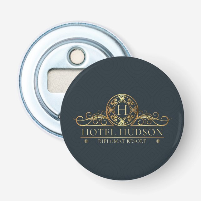 Hotel Branding Luxury Promotional Product Bottle Opener (Front)