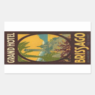 Hotel Brissago Rectangular Sticker