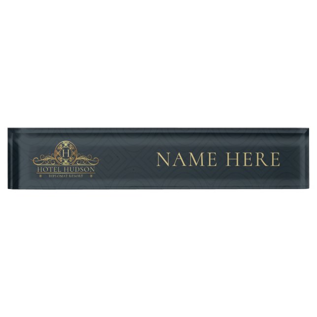 Hotel Business Luxury Nameplate (Front)