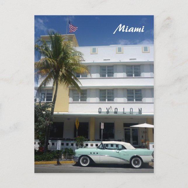 hotel car miami postcard (Front)