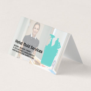Hotel Cleaner   Maid Services Business Card