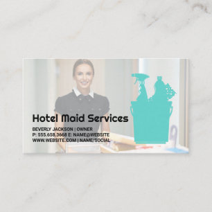 Hotel Cleaner   Maid Services Business Card