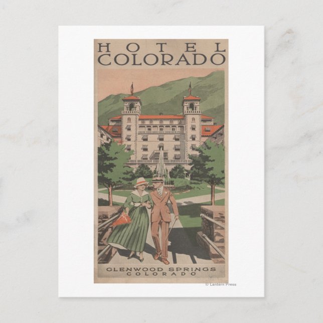 Hotel Colorado Travel Poster Postcard (Front)