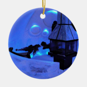 Hotel de Glace, Quebec, Canada Ceramic Tree Decoration