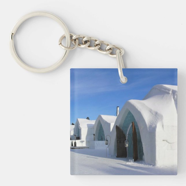 Hotel de Glace, Quebec, Canada Key Ring (Front)