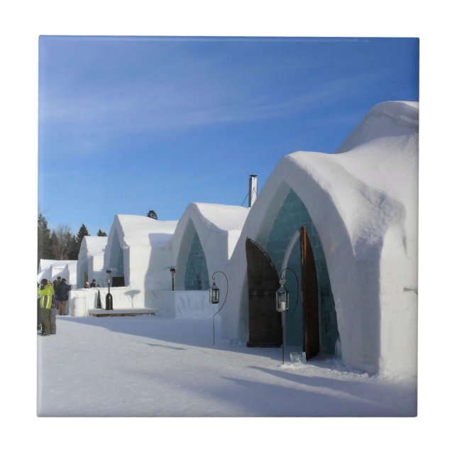 Hotel de Glace, Quebec, Canada Tile (Front)