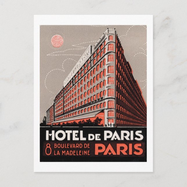 Hotel De Paris Postcard (Front)