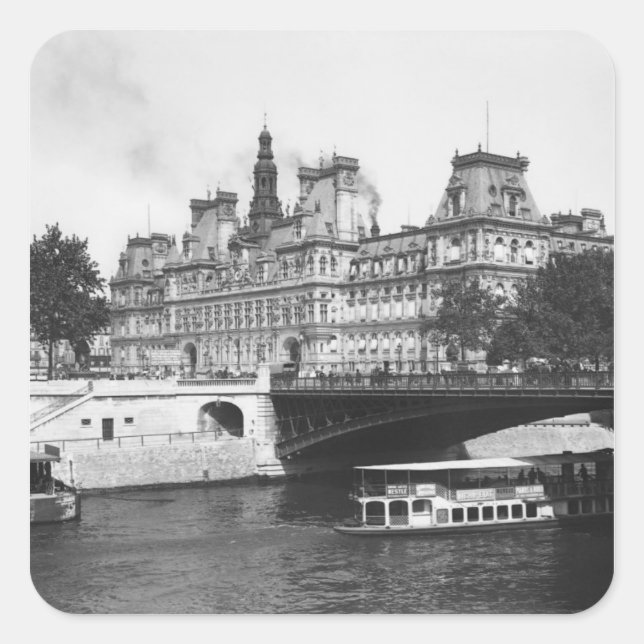 Hotel de Ville, 1882 Square Sticker (Front)