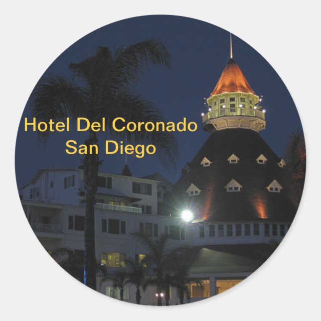 Hotel Del Coronado San Diego California Classic Round Sticker (Front)