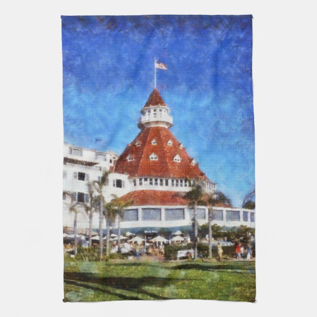 Hotel Del Coronado Tea Towel (Vertical)
