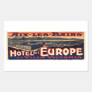 Hotel del Europe (Aix Les Bains) Rectangular Sticker